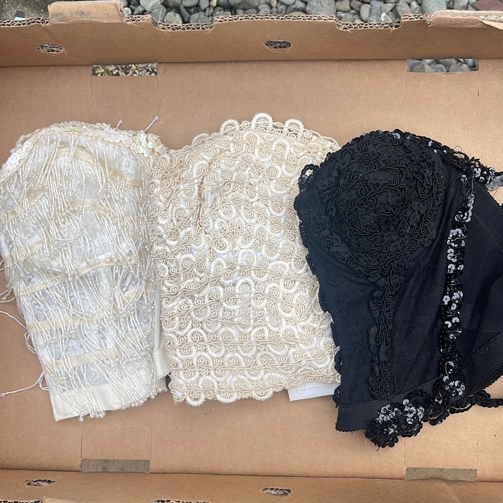 Set of 4 vintage bustiers